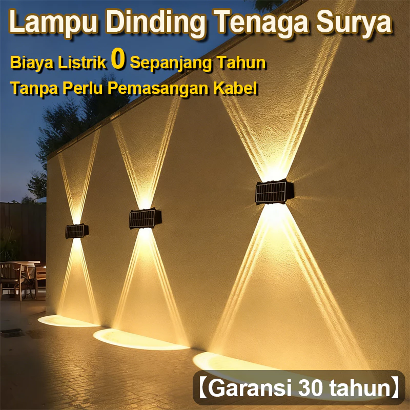 Lampu Dinding Outdoor Tenaga Surya IP67 Tahan Air - Lumina Solar